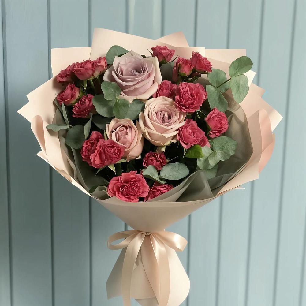 Букет цветов из: Гвоздики и Розы в Воронцовке