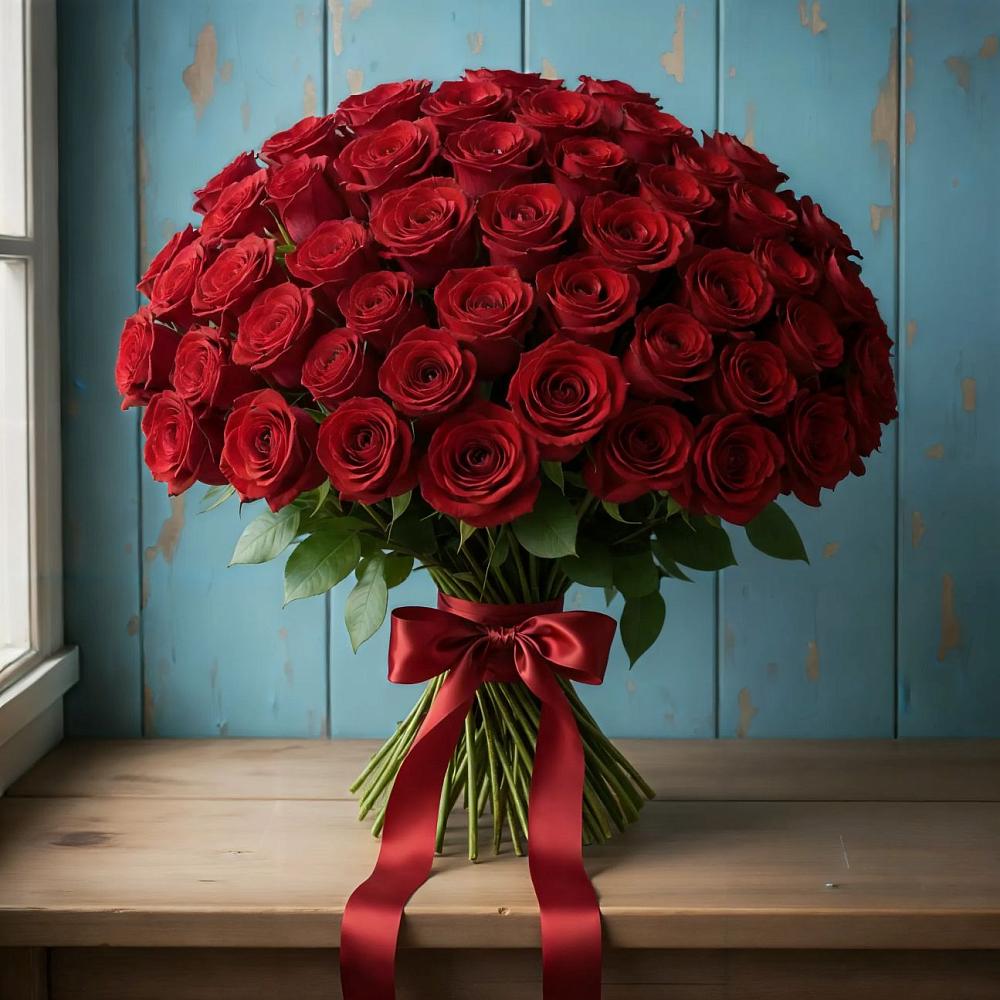 Букет Красные розы Блэк Меджик в Воронцовке