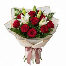 Букет цветов из:  Лилии и Розы в Воронцовке