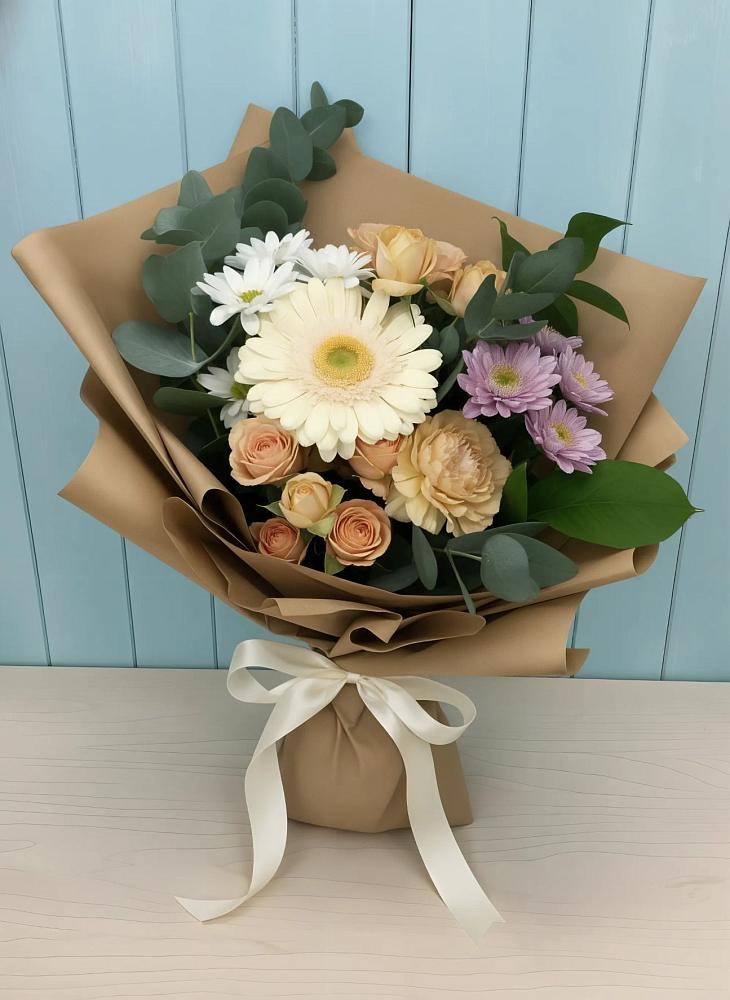 Букет цветов из: Герберы и Хризантемы в Воронцовке