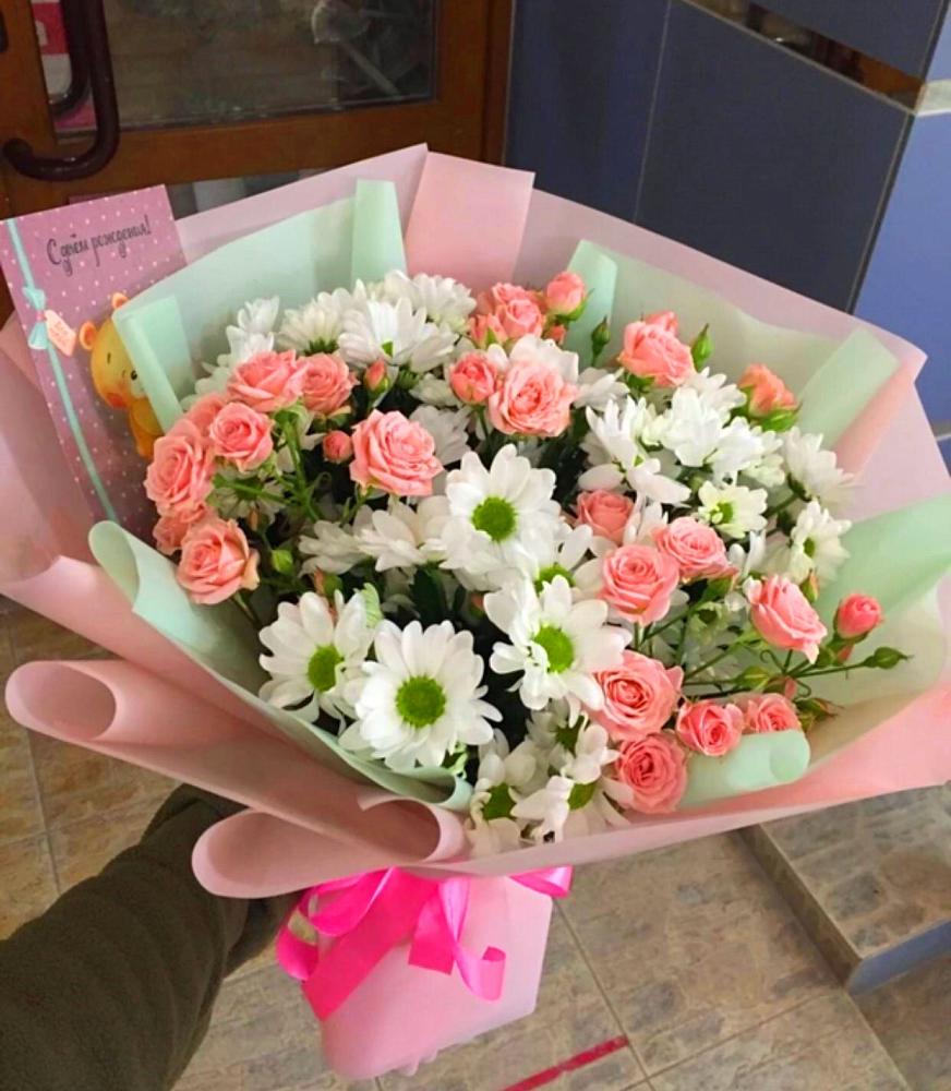 Букет цветов из: Розы и Хризантемы в Воронцовке