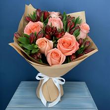 Букет цветов из:  Розы и Альстромерии в Воронцовке