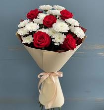Букет цветов из:  Розы и Хризантемы в Воронцовке