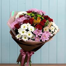 Букет цветов из:  Розы, Хризантемы и Альстромерии в Воронцовке