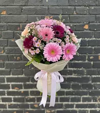 Букет цветов из:  Герберы и Хризантемы в Воронцовке