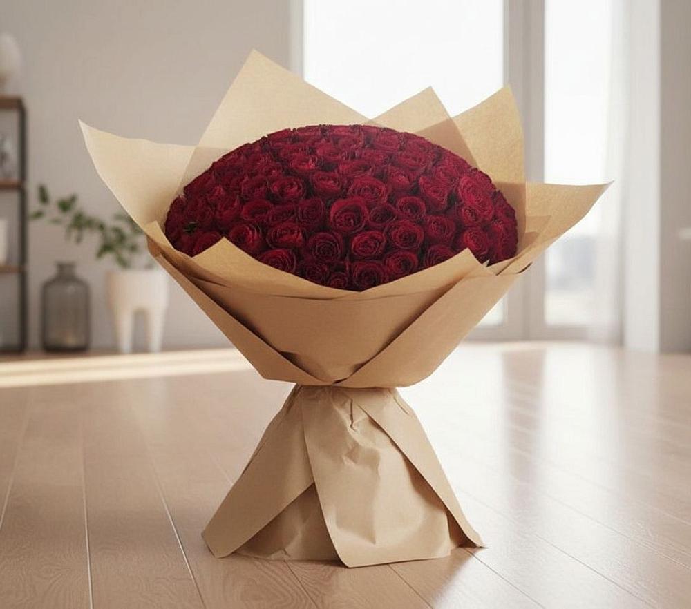 Букет 101 Красная роза в Воронцовке