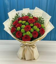 Букет цветов из:  Розы и Хризантемы в Воронцовке