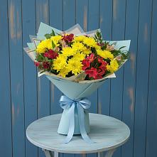 Букет цветов из:  Альстромерии и Хризантемы в Воронцовке