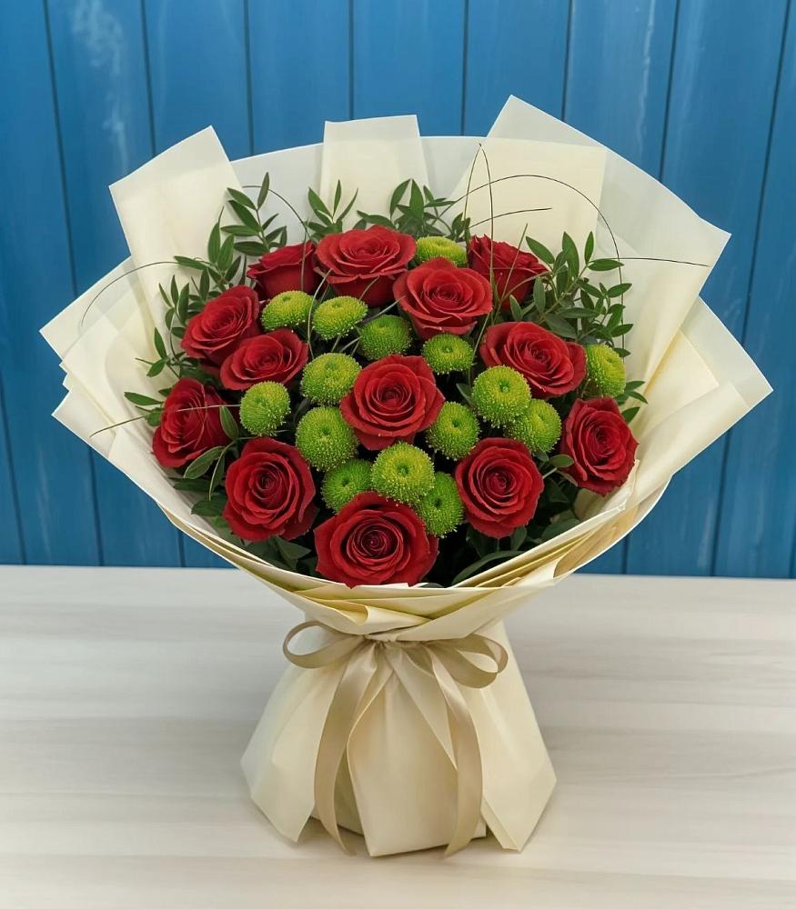 Букет цветов из: Розы и Хризантемы в Воронцовке