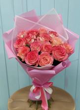 Букет 15 Розовых роз Равель в Воронцовке