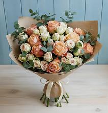 Букет цветов из:  Альстромерии и Розы в Воронцовке