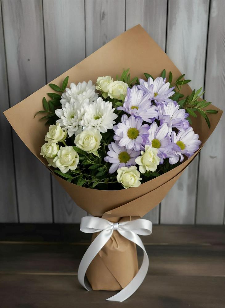 Букет цветов из: Хризантемы и Розы в Воронцовке